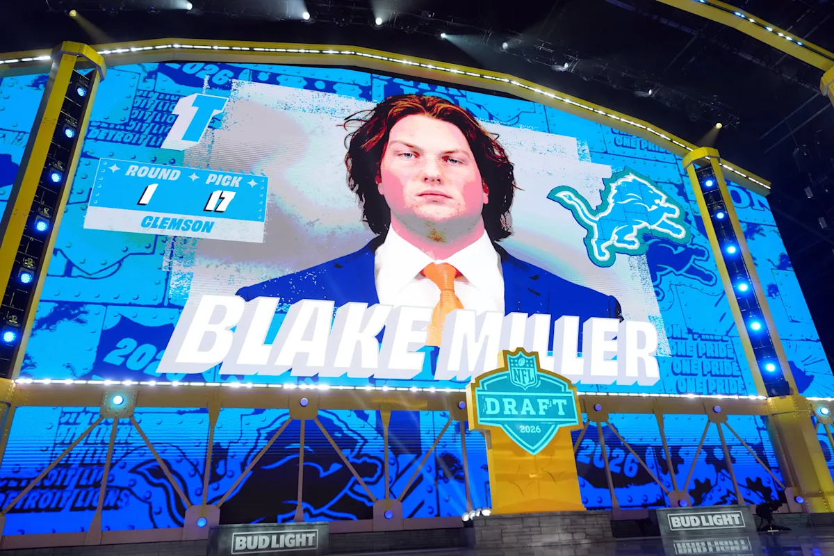 Image 1 for Detroit Lions Face Questions After Selecting Blake Miller at 17th Pick