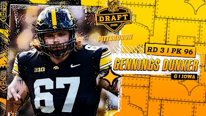 Image 1 for Gennings Dunker Slides in Draft But Lands with Steelers in Third Round