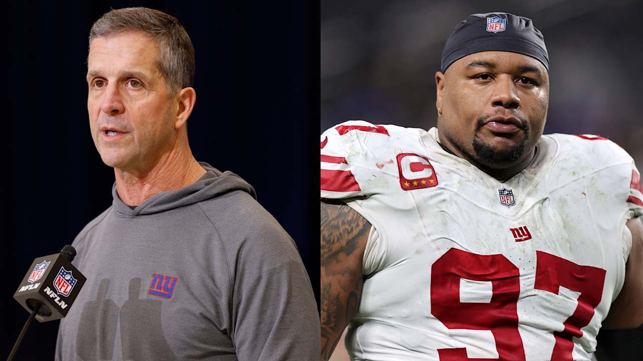 Harbaugh Unfazed by Dexter Lawrence's Trade Request; Giants Want to Keep Star DT