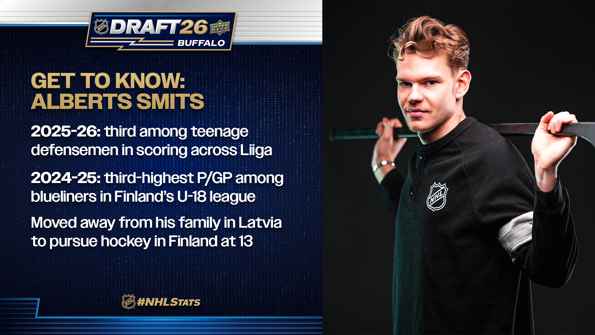 Image 2 for Alberts Smits Earns 2026 E.J. McGuire Award, Eyes Historic NHL Draft