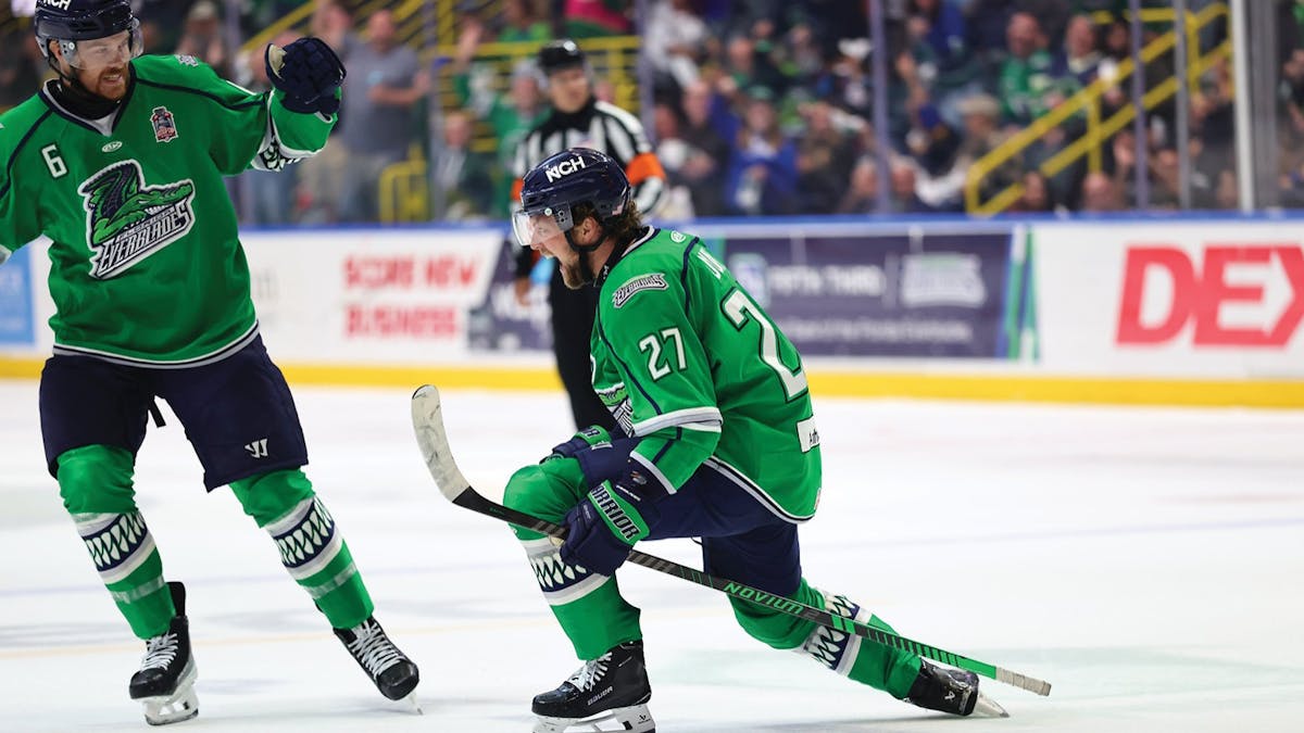 Everblades Force Game 5 with Overtime Thriller Over Mavericks