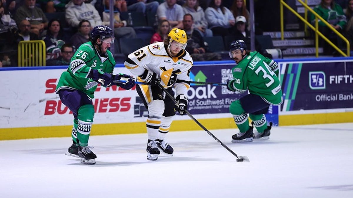 Florida Everblades Escape with 2-1 Decision in Game One vs. Wheeling Nailers
