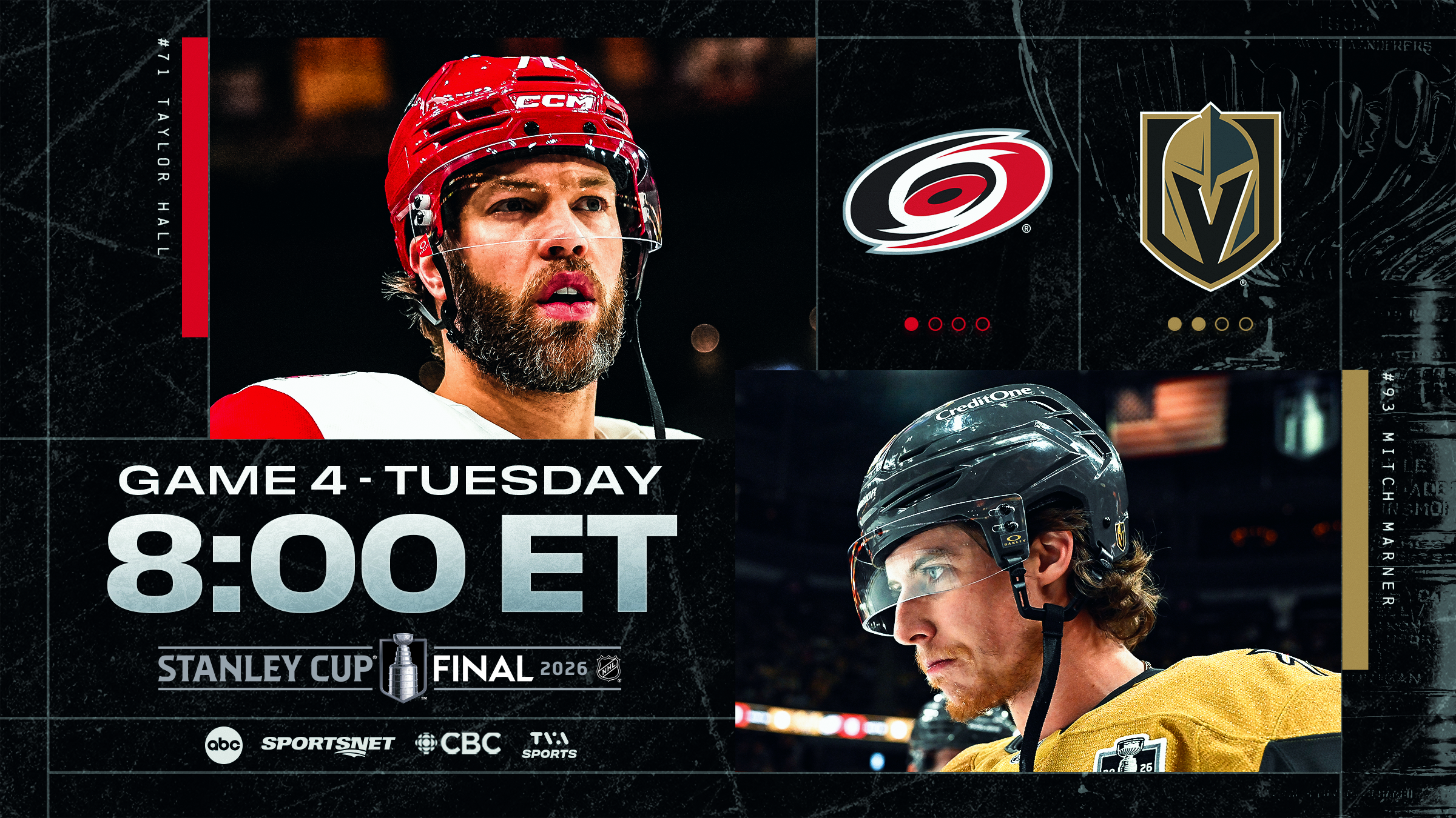 Golden Knights Edge Hurricanes in OT, Series Tied at Two in 2026 Stanley Cup Final