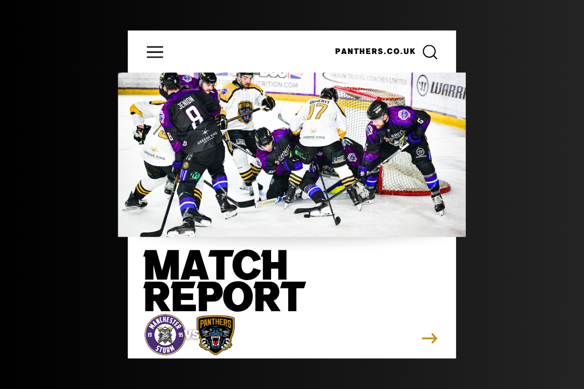 Manchester Storm Edge Panthers 2-1 in Playoff First Leg Behind Tyler Hinam Goal
