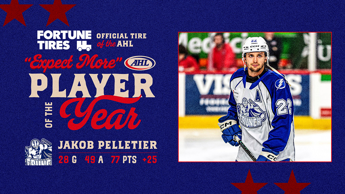 Syracuse Crunch’s Jakob Pelletier Named AHL Player of the Year